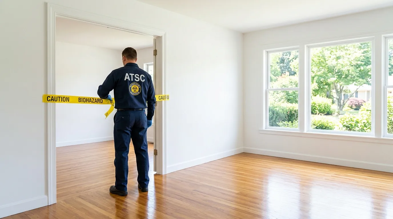 Certified biohazard cleanup crew performing Decomposition Cleanup in Wethersfield